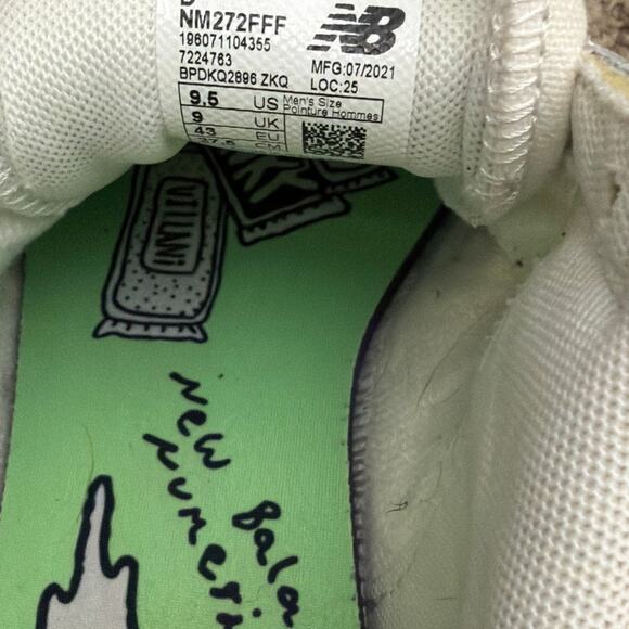 New Balance Numeric Villani 272 Franky White & Green Skate Shoes Size 9.5 main image 4